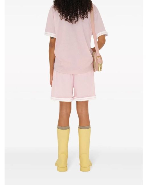 Shorts con estampado Equestrian Knight Burberry de color Pink