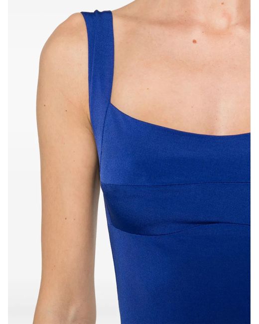 Atu Body Couture Blue Square-Neck Bodysuit