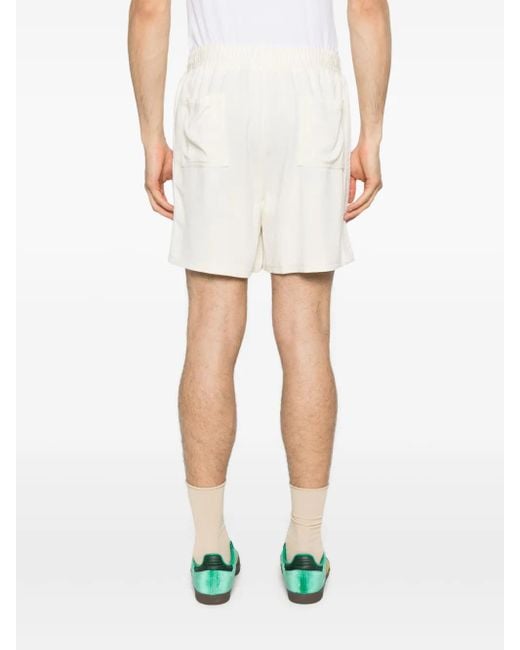 Represent White Knitted-Panel Shorts for men