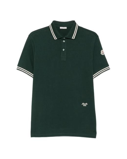 Moncler Green Polo À Logo Brodé for men