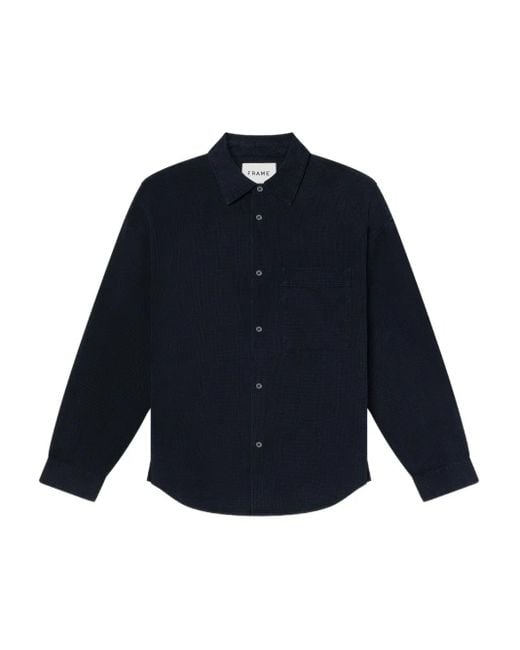 Camicia Con Lavorazione A Nido D'Ape di FRAME in Blue da Uomo