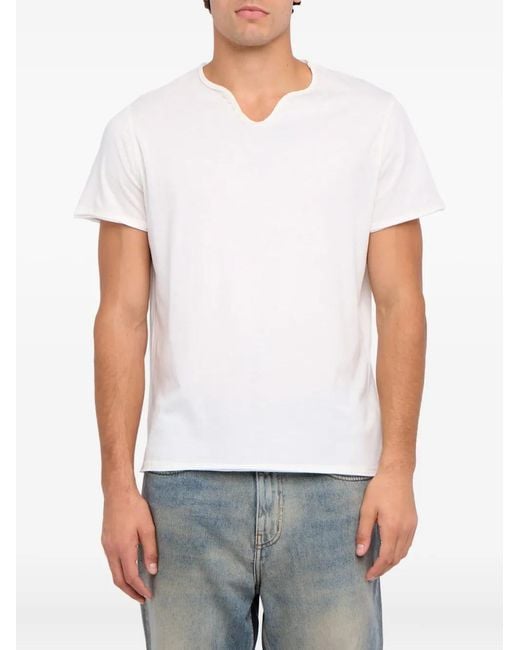 Zadig & Voltaire White Monastir Blazon-Graphic T-Shirt for men