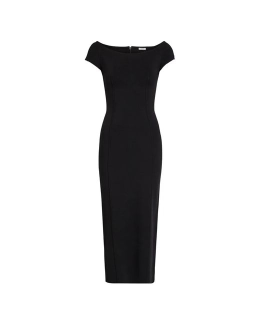 Joseph Black Short-Sleeve Midi Dress