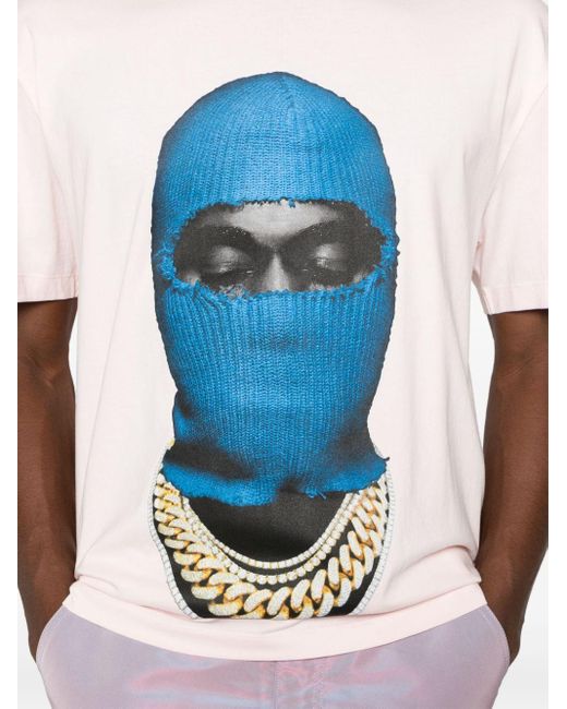 Ih Nom Uh Nit Blue Mask20-print Cotton T-shirt for men