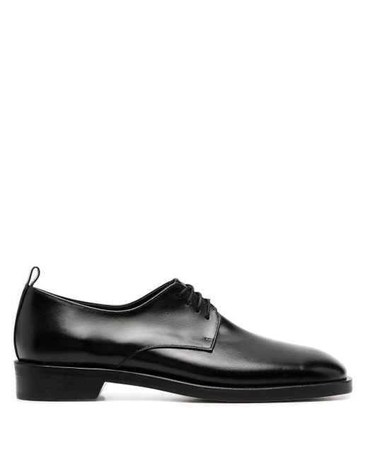 Low Classic Square Toe Leather Brogues in Black | Lyst