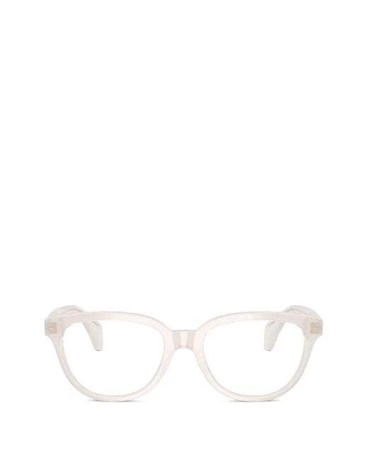 Moncler White Oval-Frame Glasses