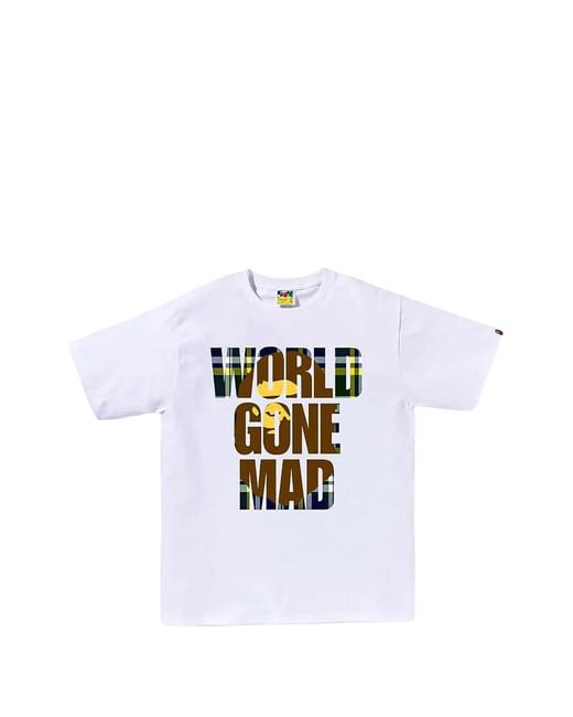 A Bathing Ape White Ape Head Wgm Crew-Neck T-Shirt for men