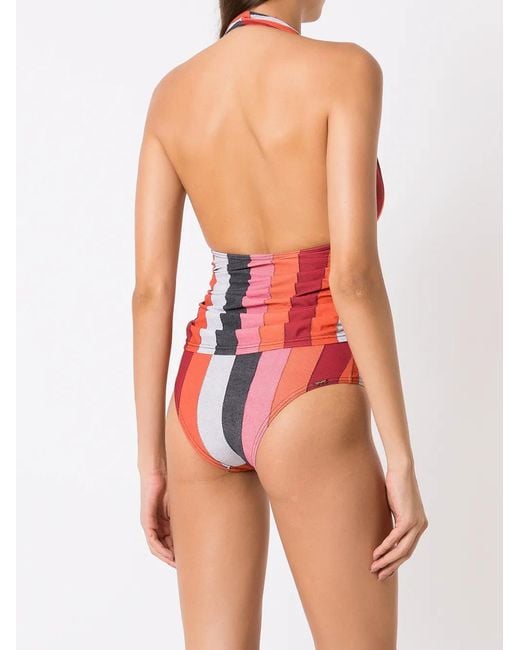 Amir Slama Badpak Met Colourblocking in het Multicolor