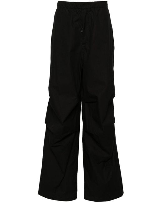 Pantalones rectos de talle medio Jil Sander de hombre de color Black
