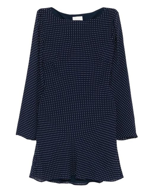 Reformation Blue Esra Mini Dress