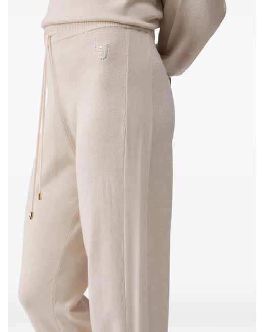 Liu Jo White Drawstring-Waistband Track Pants