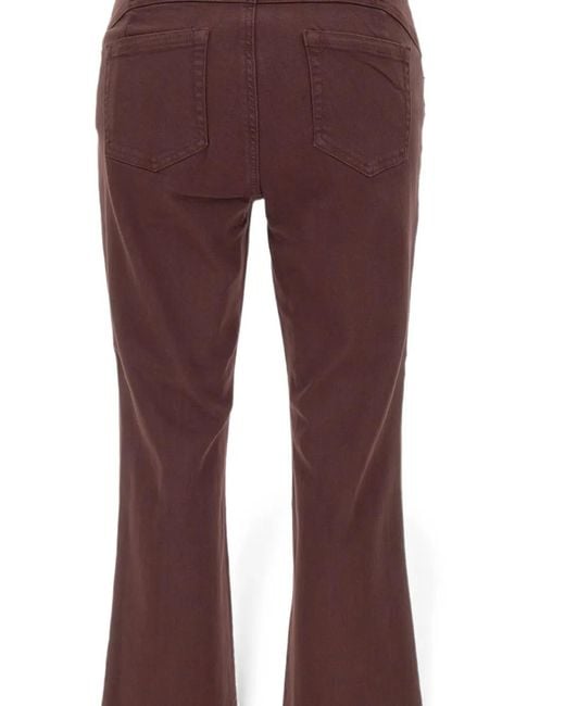 Elena Miro Purple Flare-Leg Five-Pocket Jeans