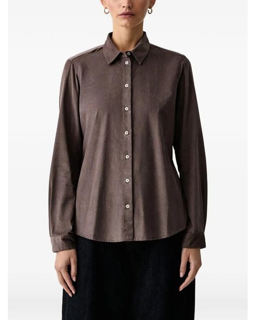 Marc O' Polo Brown Corduroy Long-Sleeve Shirt