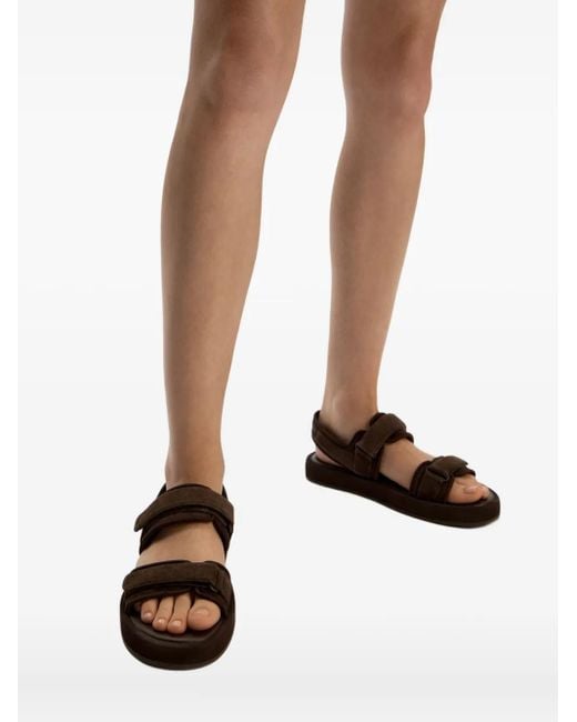 12 STOREEZ Brown Suede Sandals