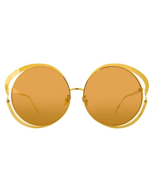 Linda Farrow Yellow 660 C1 Round Sunglasses