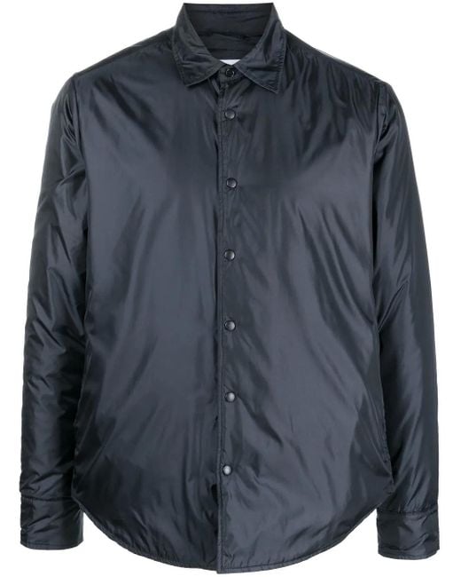 Aspesi Black Long-Slevees Padded Overshirt for men