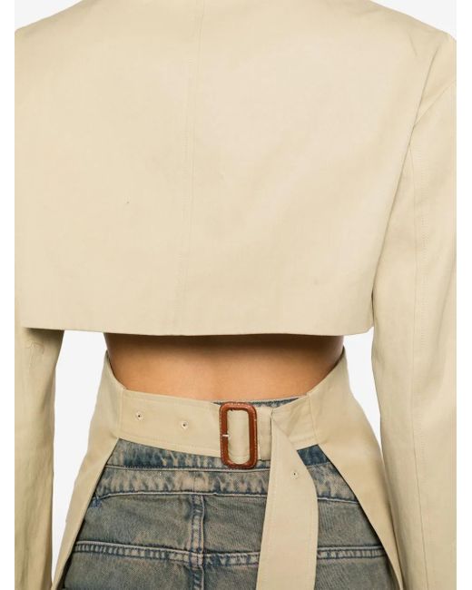 R13 Natural Double-Breasted Open-Back Blazer