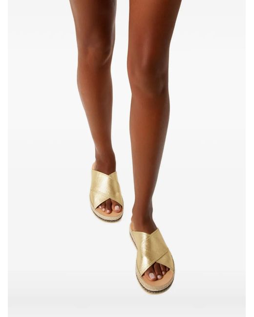 Odissi Metallic Lily Criss-Cross Espadrilles