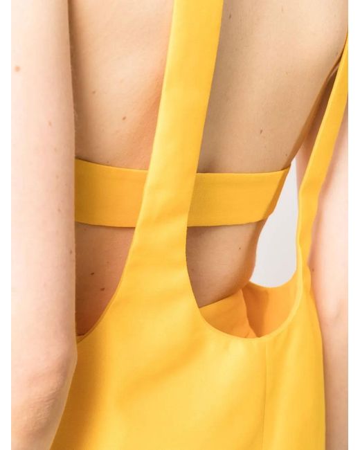 Emilio Pucci Yellow Layered Sleeveless Blouse