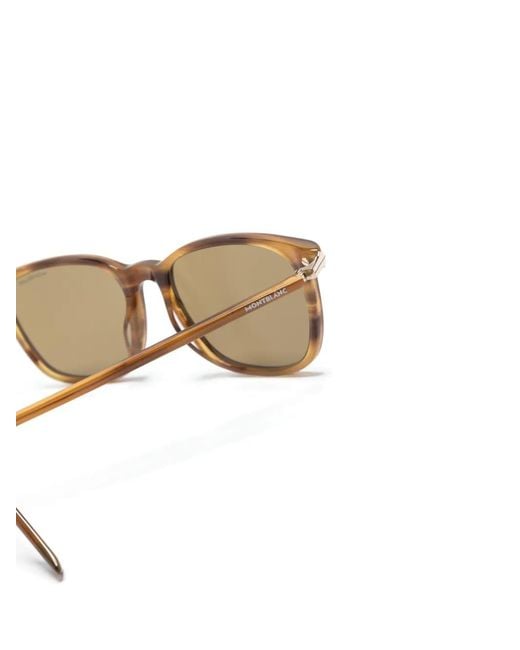 Montblanc Natural Rectangle-Frame Sunglasses for men