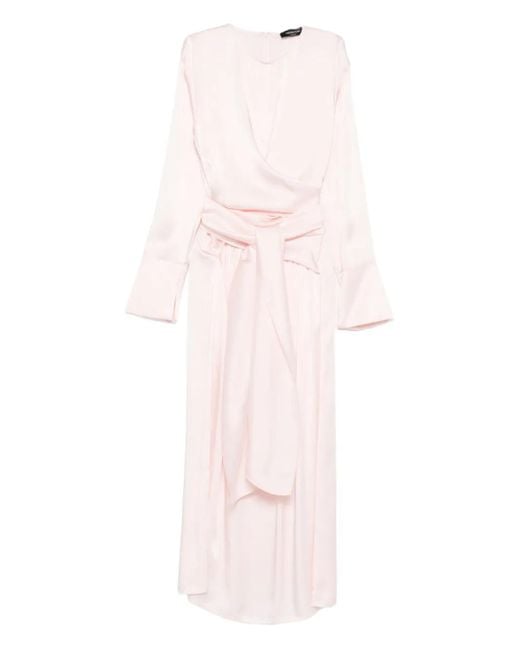 Fabiana Filippi ベルテッド ラップドレス Pink