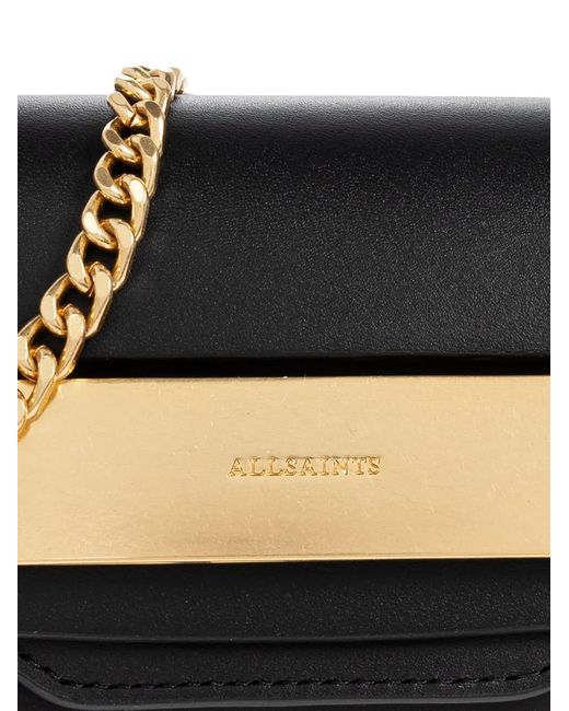 AllSaints Black Etta Mini Bag