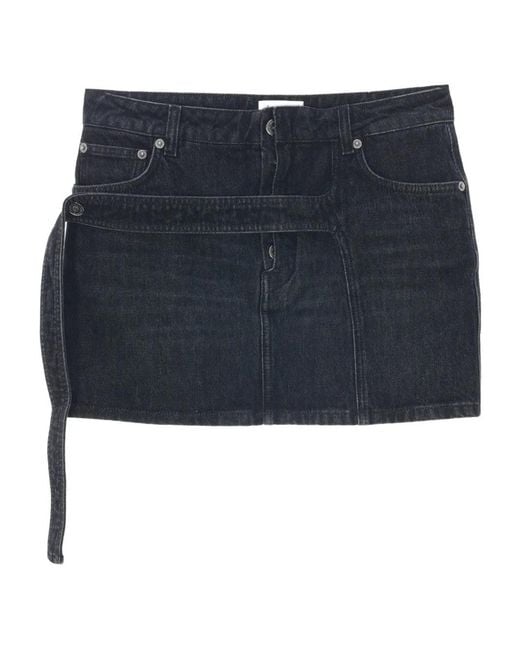 Jean Paul Gaultier Blue Low-Waist Mini Skirt