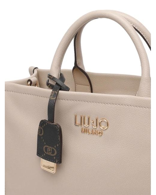 Liu Jo Natural Top-Zip Double-Handle Tote Bag