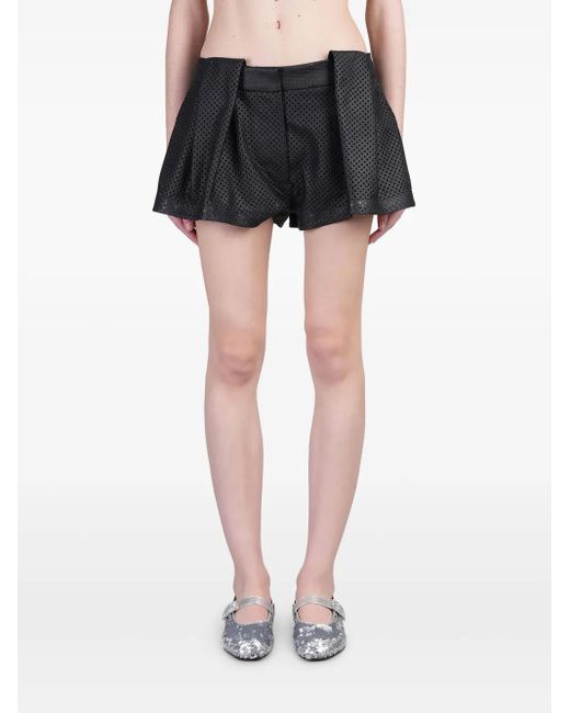 Stella McCartney Black Perforated Mini Shorts