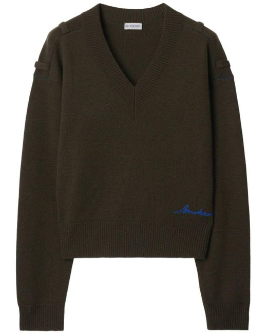 Burberry Cashmere Sweater in Green Lyst UK
