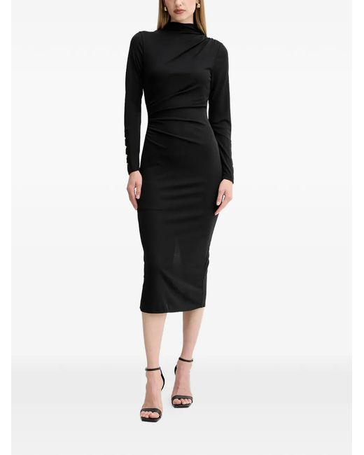 Fracomina Black Langärmeliges Midikleid