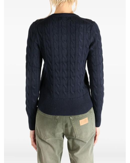 Polo Ralph Lauren Blue Cable-Knit Cardigan