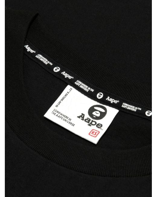Aape By A Bathing Ape Black Bear-Print T-Shirt