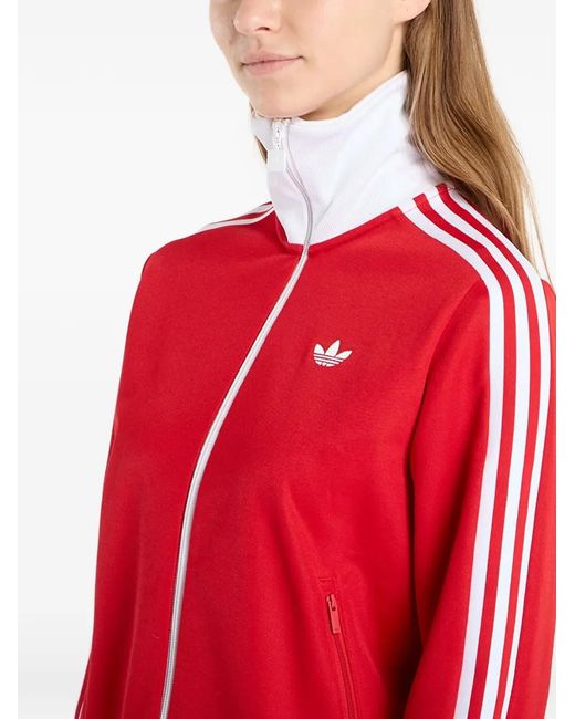 Adidas Red Classic Zip-Up Sweatshirt