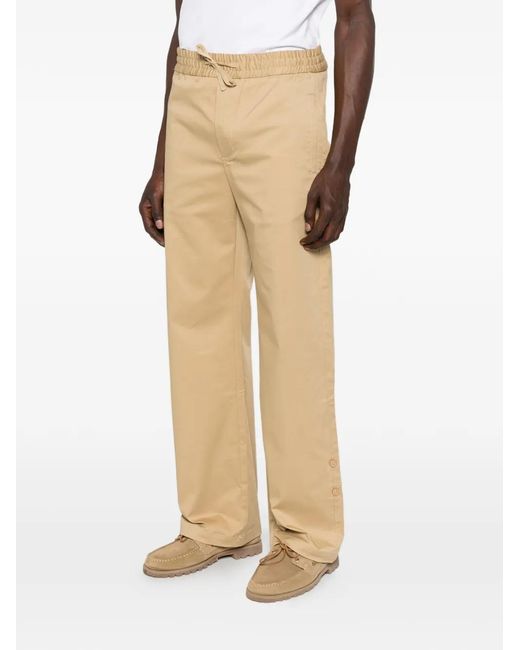 Fiorucci White Drawstring Buttoned Trousers for men