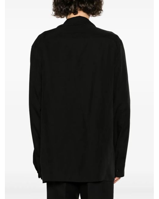 Balmain Hemd Mit Logo-Patch in Black für Herren
