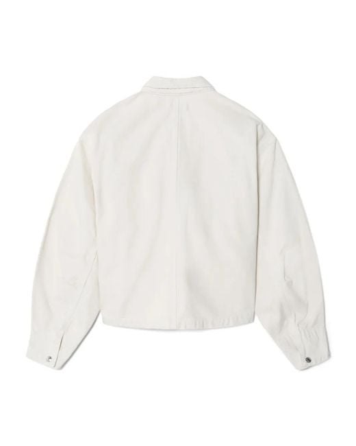 Re/done Oversized Denim Jack in het White
