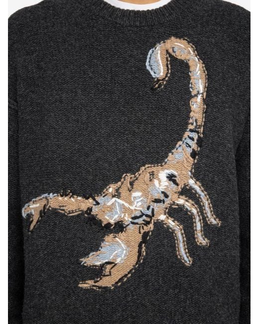 Zadig & Voltaire Black Jordan Scorpion-Motif Sweater for men