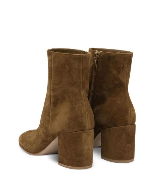 Gianvito Rossi ブロックヒール スエードブーツ Brown