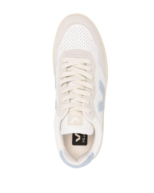 Veja V-90 Leren Sneakers in het White