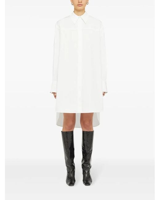 Jil Sander White Cotton Shirt Dress