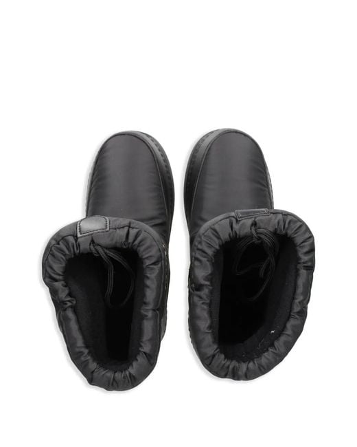 Love Moschino Black Logo-Print Snow Boots