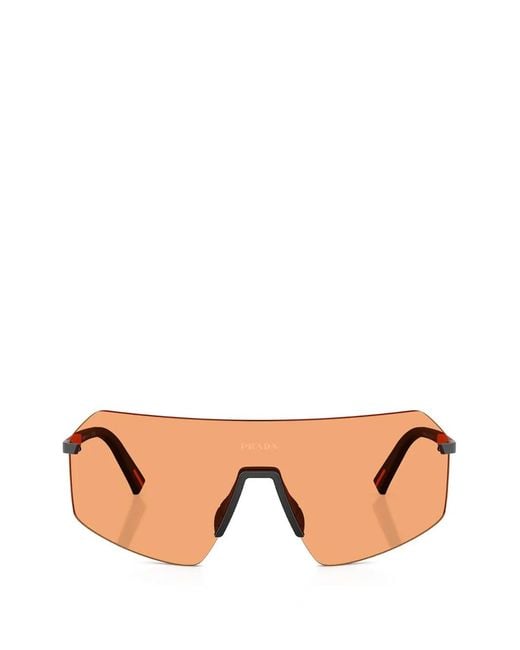 Prada Linea Rossa Pink B50S Shield-Frame Sunglasses for men