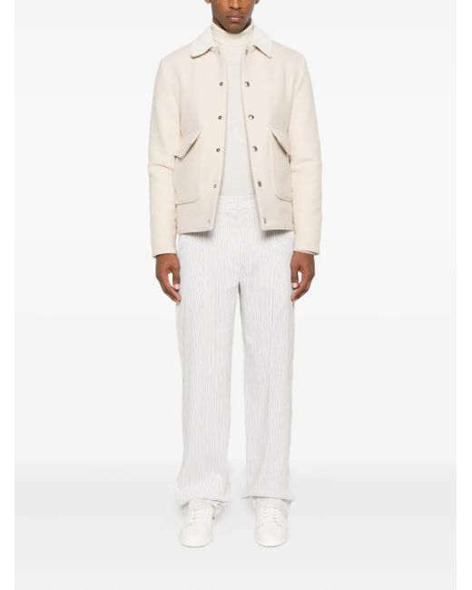 Eleventy Natural Corduroy-Collar Wool Jacket for men