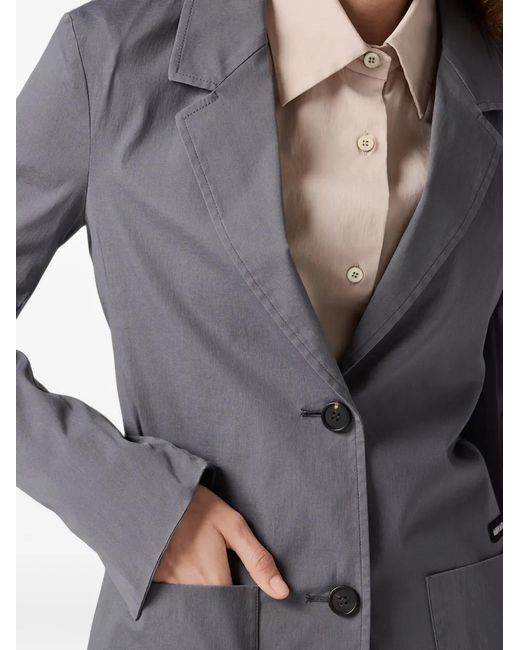 Miu Miu Blue Washed Stretch Poplin Jacket