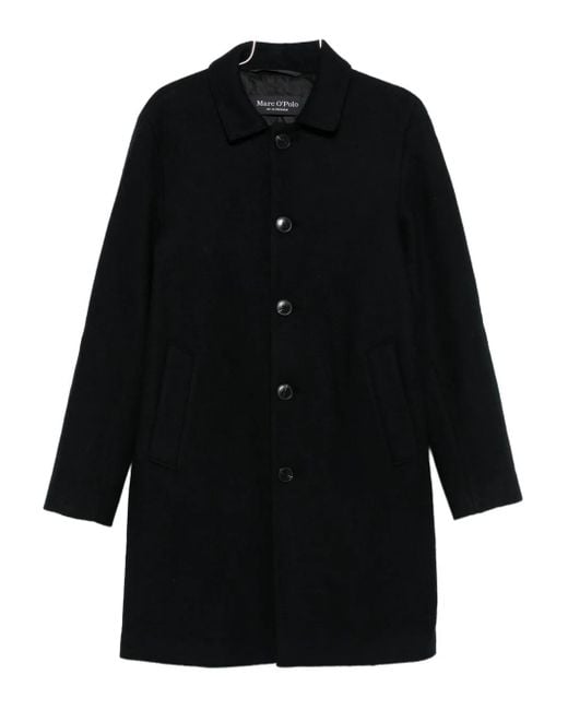 Marc O' Polo Black Single-Breasted Coat for men