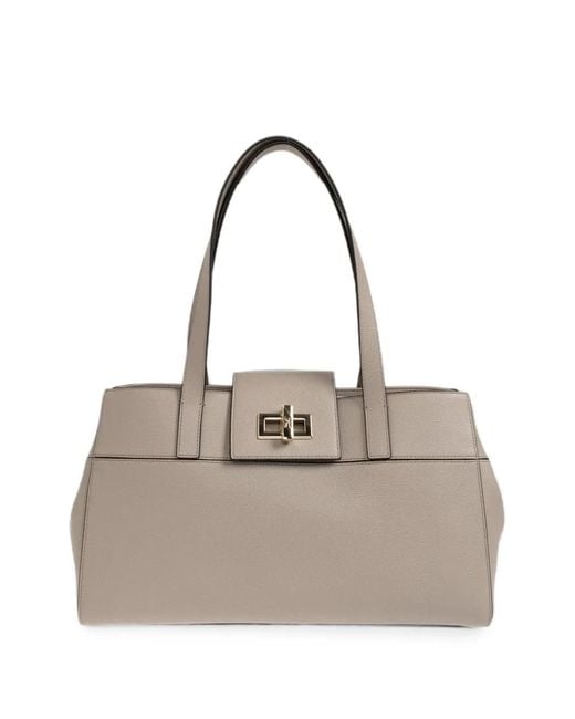 Furla Natural Amelia Leather Shoulder Bag