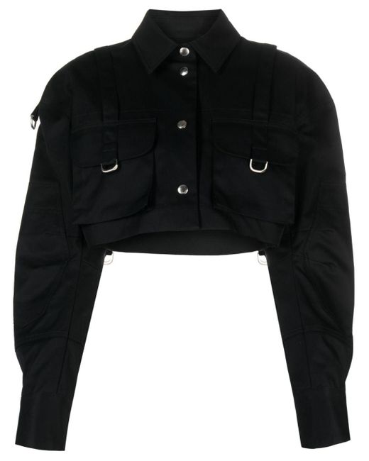 Off-White c/o Virgil Abloh Black Cropped Cotton Jacket