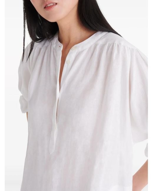 Eres White Aimée Linen Maxi Dress