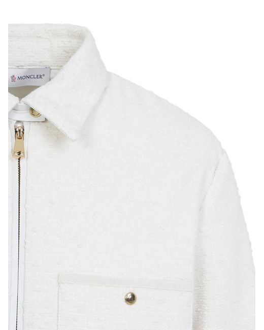 Moncler White Pockets Zip Jacket